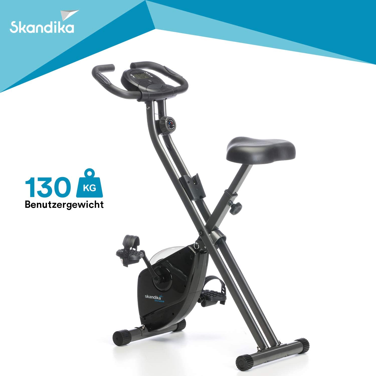 Cyclette Pieghevole BEST-220 Con Schienale - 8 Livelli Di Resistenza, Cardiofrequenzimetro, Max 110 Kg - Foto 9