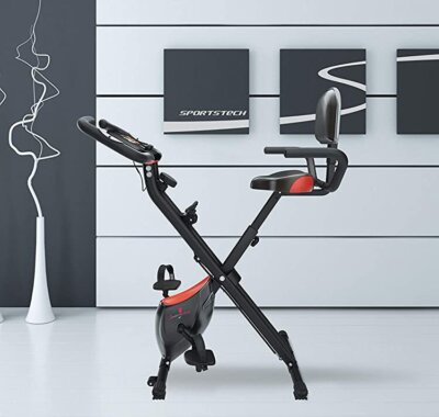 Sportstech X100 - Migliore cyclette pieghevole per allenamento di resistenza di alto livello 