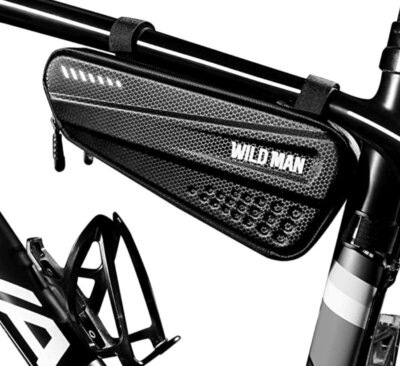Nuova borsa da bici con telaio per bicicletta Borsa da sella anteriore Borsa laterale da entrambi i lati Borsa doppia nera 