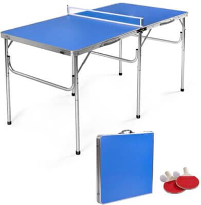 COSTWAY - Migliore tavolo da ping pong economico per chiusura a valigetta 