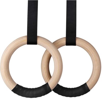 INTEY - Migliori anelli da ginnastica in legno di betulla 