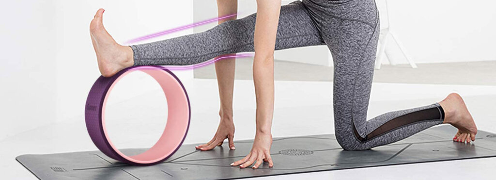 Zerone Ruota di yoga Rotolo di esercizi di yoga e fitness yoga Wheel per migliorare la flessibilità 