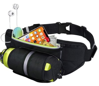 GKE Nefli Marsupio Running Sportivo Sport Tasca Cintura Waist Packs per Smartphone Pacchetto della Vita Impermeabile Super Elastica Multiuso Blu scuro 